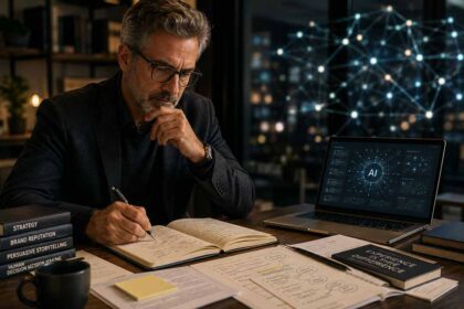 Experienced professional using human judgment and expertise while working with artificial intelligence